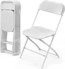 SHOWLU FASHION STORE 6pcs White / United States 4/6/8/10/12/20Pcs Plastic Folding Chairs Stackable Wedding Party Camping Dining Seats, Home - White/Black