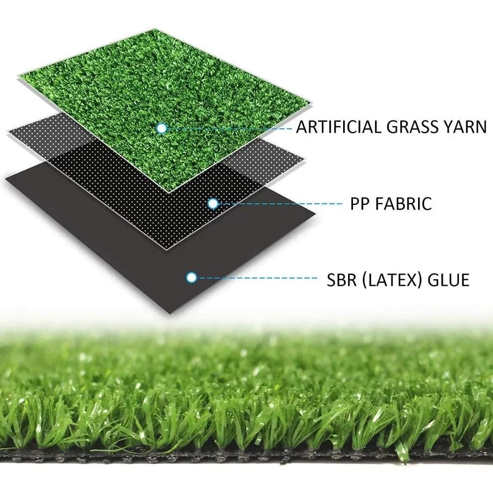 SHOWLU FASHION STORE 7 Feet x 15 Feet / United States Artificial Grass Turf Lawn- 7 x 15 Feet Polypropylene Material  , 0.4" Indoor Outdoor Rug Synthetic Grass Fake Grass for Garden