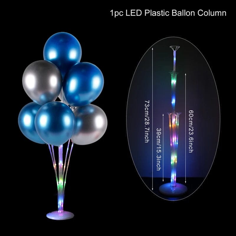 Showlu Fashion Store 73CM With Light 1 / as shown Balloon Support Balloon Stand Balloon Holder Column Happy Birthday Baloon Decor Baby Shower Globos Wedding Party Decoration