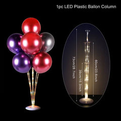 Showlu Fashion Store 73CM With Light / as shown Balloon Support Balloon Stand Balloon Holder Column Happy Birthday Baloon Decor Baby Shower Globos Wedding Party Decoration