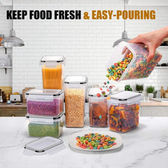  Showlu Fashion Store 7pcs-set Kitchen 7pcs Food Containers Set BPA Free Plastic Airtight Storage Box With 10stickers and Pen