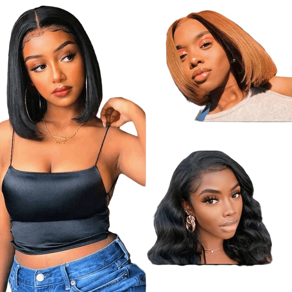 SHOWLU FASHION STORE 8 inch Straight Short Bob Wig Human Hair Wigs  Brazilian Remy Hair Wigs for Women 13x4 Pre Cut Front Wigs for Black Women