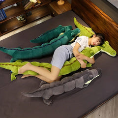 SHOWLU FASHION STORE 80-180cm Simulation Crocodile Plush Toys Stuffed Soft Animals Plush Long Crocodile Pillow Doll Home Decoration Gift for Children