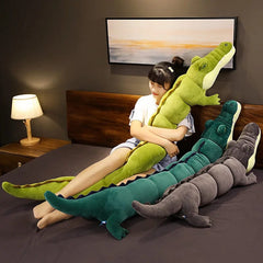 SHOWLU FASHION STORE 80-180cm Simulation Crocodile Plush Toys Stuffed Soft Animals Plush Long Crocodile Pillow Doll Home Decoration Gift for Children