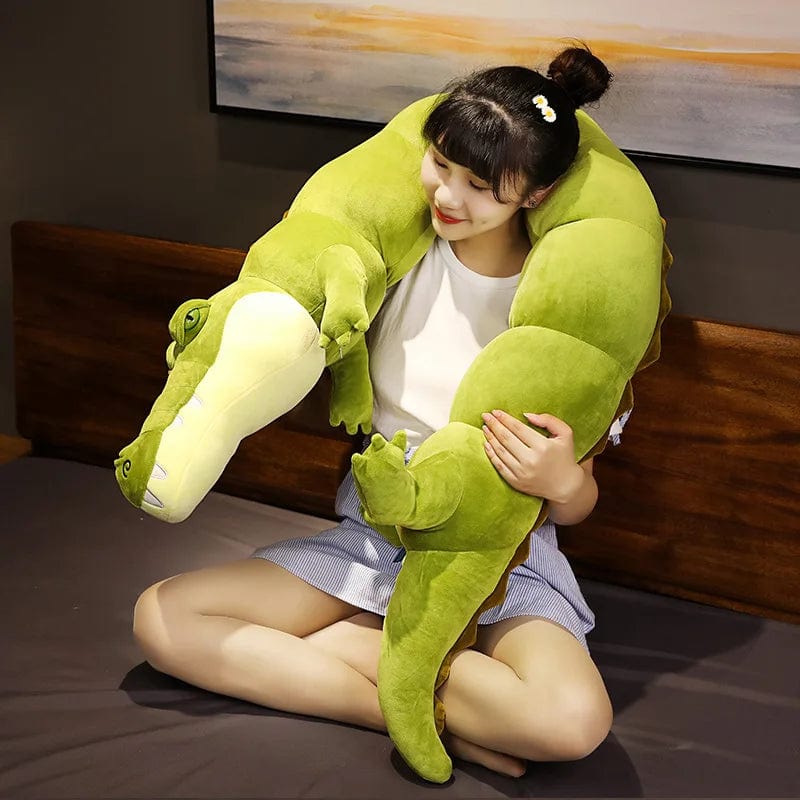 SHOWLU FASHION STORE 80-180cm Simulation Crocodile Plush Toys Stuffed Soft Animals Plush Long Crocodile Pillow Doll Home Decoration Gift for Children