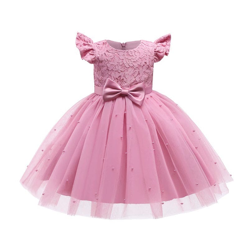  Showlu Fashion Store 80 / Pink -751 European and American-Style Pink Children's Piano Performance Princess Dress