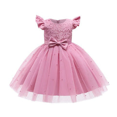  Showlu Fashion Store 80 / Pink -751 European and American-Style Pink Children's Piano Performance Princess Dress