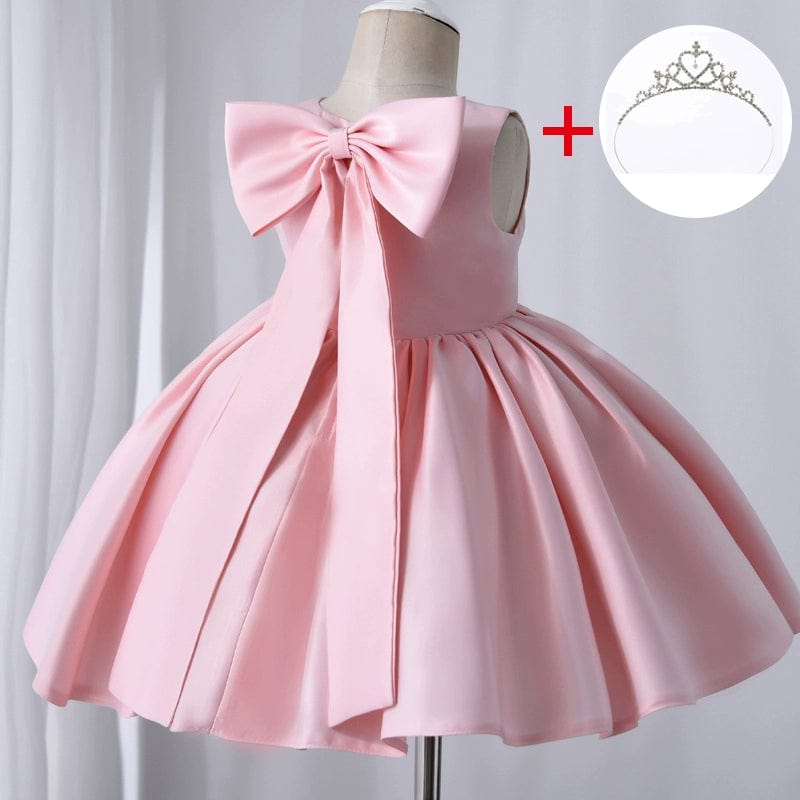 Showlu Fashion Store 80 / Pink + Crown Girls' Dress Summer Birthday Party Gaoding Formal Dress Children's Sweet Summer Dress Baby Girls' Bud Skirt Princess Dress