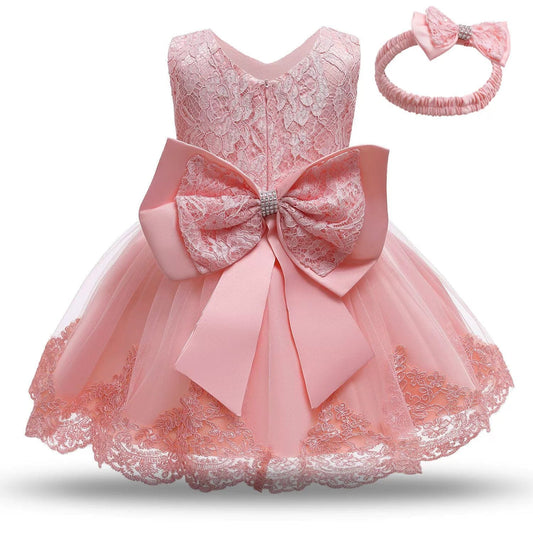 Showlu Fashion Store 80 / Pink-QF Baby Girl Dress Girls' Dress Summer Dress 2023 New Western Style Baby Umbrella Princess Dress Summer Birthday Party Dress