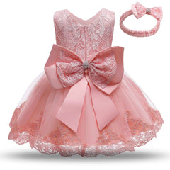 Showlu Fashion Store 80 / Pink-QF Girls' Dress Summer Birthday Party Gaoding Formal Dress Children's Sweet Summer Dress Baby Girls' Bud Skirt Princess Dress