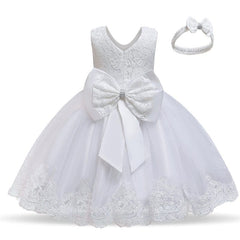 Showlu Fashion Store 80 / White- Girls' Dress Summer Birthday Party Gaoding Formal Dress Children's Sweet Summer Dress Baby Girls' Bud Skirt Princess Dress