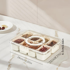  Showlu Fashion Store 8cells Organize Your Snacks on-the-go with Our Divided Serving Tray