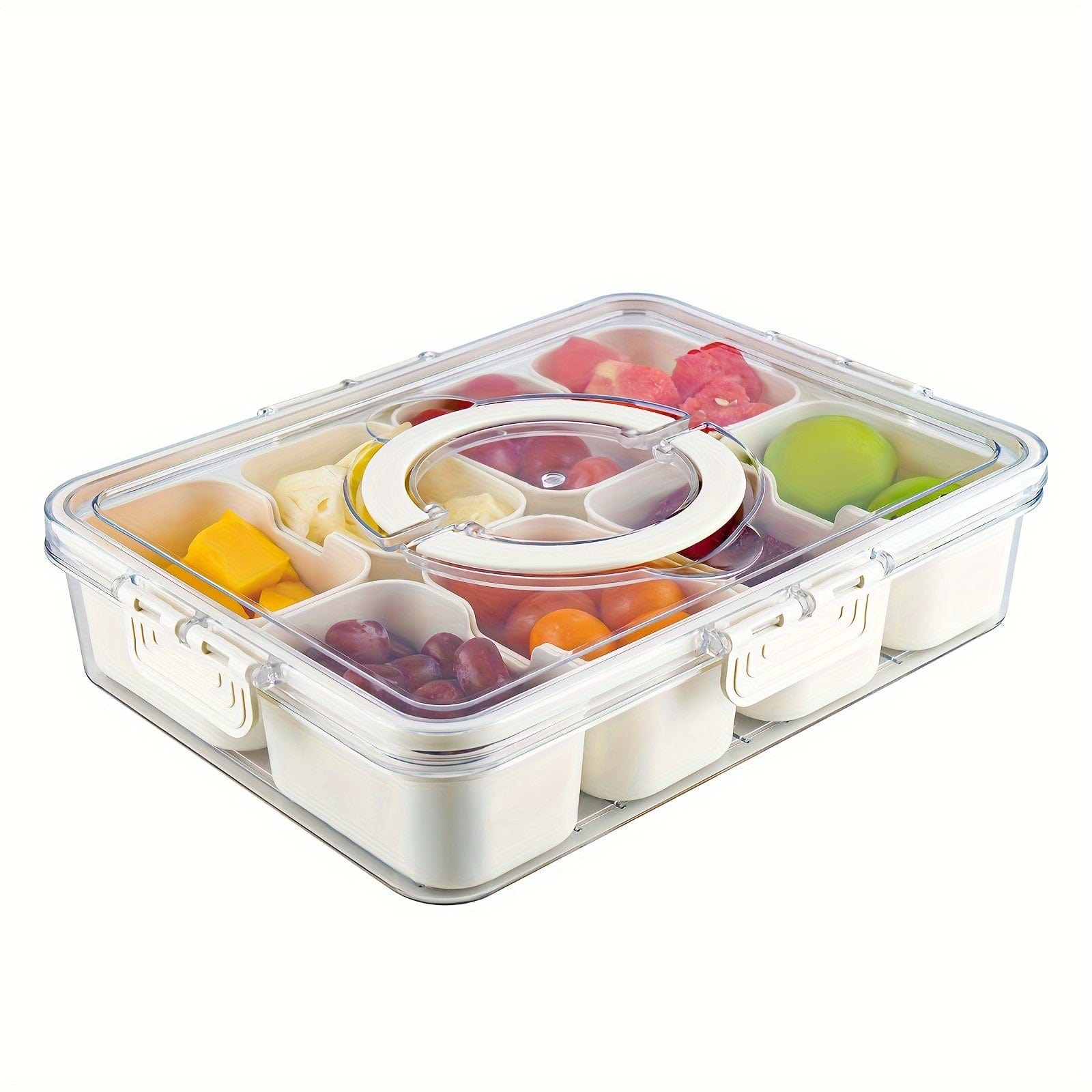  Showlu Fashion Store 8cells Organize Your Snacks on-the-go with Our Divided Serving Tray