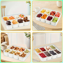  Showlu Fashion Store 8cells Organize Your Snacks on-the-go with Our Divided Serving Tray