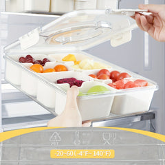  Showlu Fashion Store 8cells Organize Your Snacks on-the-go with Our Divided Serving Tray