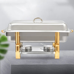 Showlu Fashion Store 9L Stainless Steel Chafer Chafing Dish Sets Buffet Catering Pans Stainless Steel Food Warmer Chafing Dish Heat Tank Food