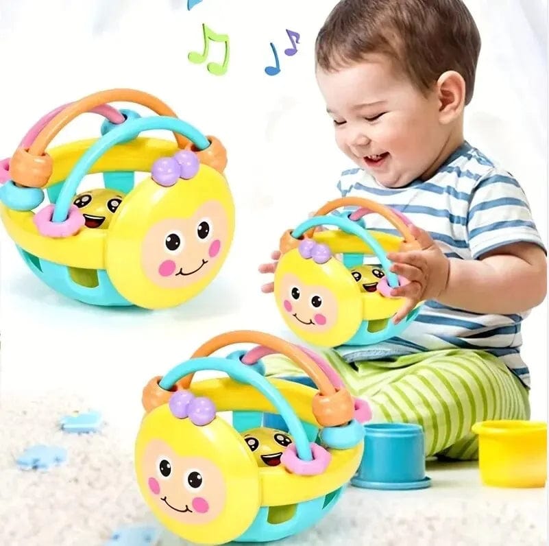 Showlu Fashion Store A Baby Rattle Ball 1 Pc 10cm Baby Toy Catch Ball Bendy Baby Walker Rattles Develop Intelligence Ball 0-12 Months Plastic Bell Rattle Doll