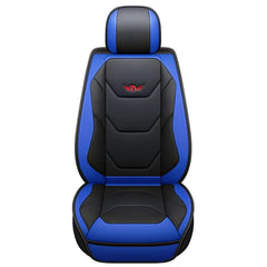  Showlu Fashion Store A-Blue Universal Car Front Seat Covers PU Leather Seats Cover Waterproof Non-slip Seat Cushion Cover Luxury Upgrade for Auto Truck SUV