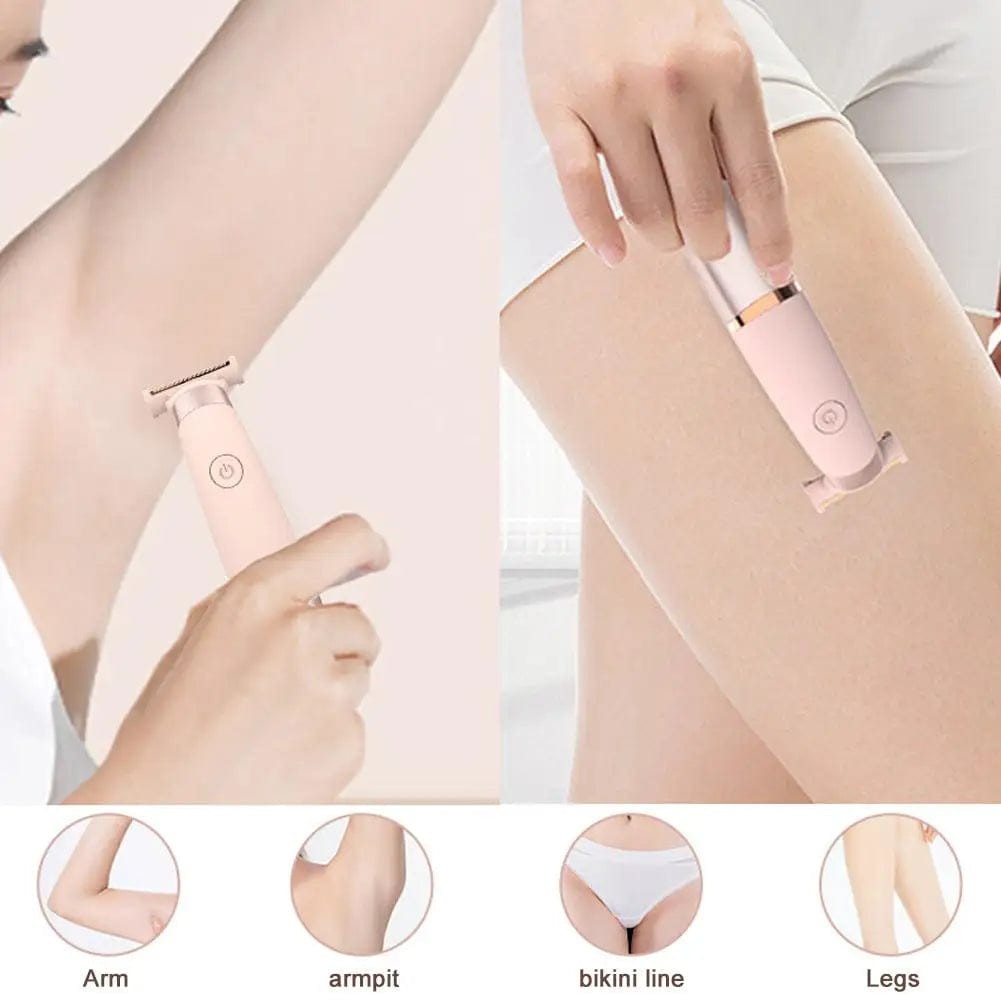 SHOWLU FASHION STORE A / CHINA Women's Electric Shaver Lip and Armpit Hair Scraper Private Leg Hair Trimmer USB Charge Style ﻿