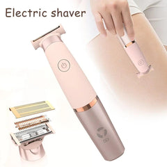 SHOWLU FASHION STORE A / CHINA Women's Electric Shaver Lip and Armpit Hair Scraper Private Leg Hair Trimmer USB Charge Style ﻿