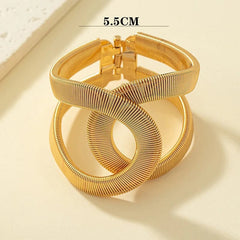  Showlu Fashion Store A European and American hot sale personality luxury design spring bracelet retro exaggerated cross bracelet hand jewelry