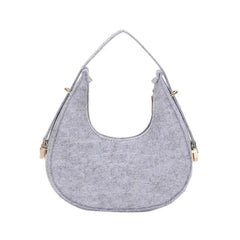 SHOWLU FASHION STORE A Grey 2024 New Alligator Pattern Shoulder Bags For Women Small Handle Underarm Bag Clutch Crescent Saddle Bag Handbag Dumplings Bag