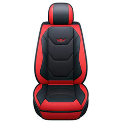  Showlu Fashion Store A-Red Universal Car Front Seat Covers PU Leather Seats Cover Waterproof Non-slip Seat Cushion Cover Luxury Upgrade for Auto Truck SUV