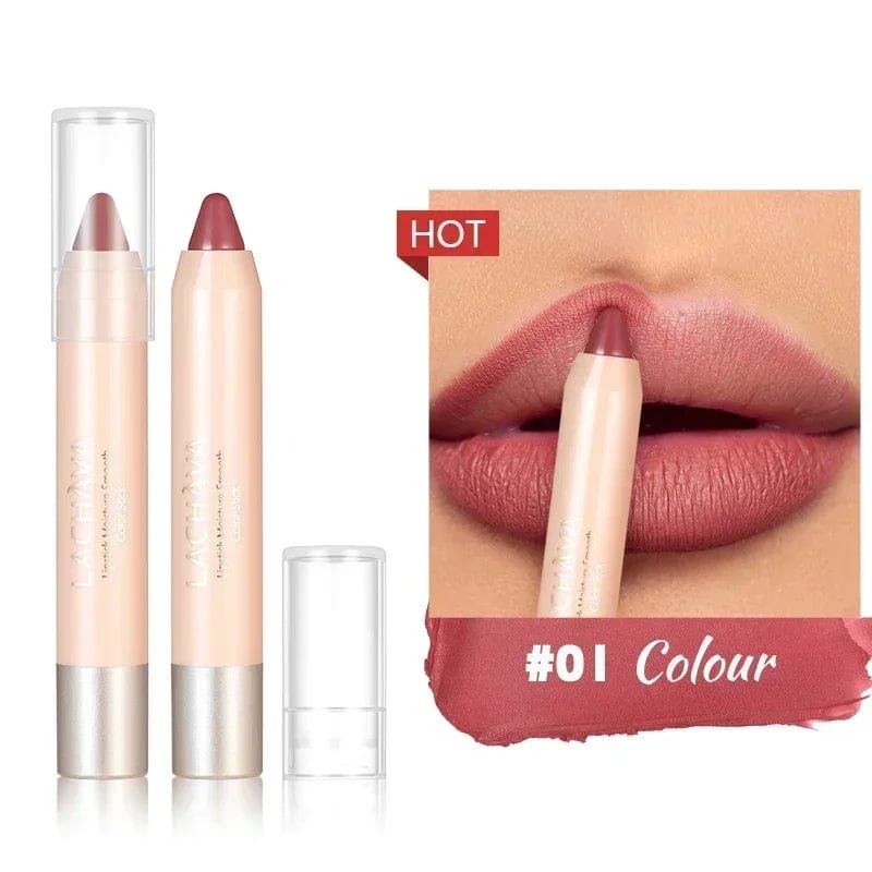  Showlu Fashion Store A01 Nude Brown Lipliner Pen Waterproof Sexy Red Matte Contour Tint Lipstick Lasting Non-stick Cup Lipliner Pen Lips Makeup Cosmetic