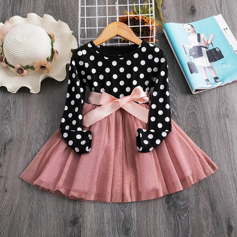  Showlu Fashion Store A0218-HI / 3T Green Christmas Dress for Girls 3-8 Y Child Birthday Party Princess Clothes 2023 New Autumn Long Sleeves Sequined Tulle Tutu Kid