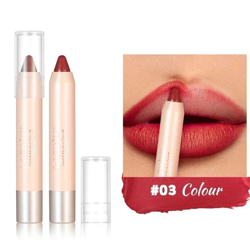  Showlu Fashion Store A03 Nude Brown Lipliner Pen Waterproof Sexy Red Matte Contour Tint Lipstick Lasting Non-stick Cup Lipliner Pen Lips Makeup Cosmetic