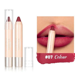  Showlu Fashion Store A07 Nude Brown Lipliner Pen Waterproof Sexy Red Matte Contour Tint Lipstick Lasting Non-stick Cup Lipliner Pen Lips Makeup Cosmetic