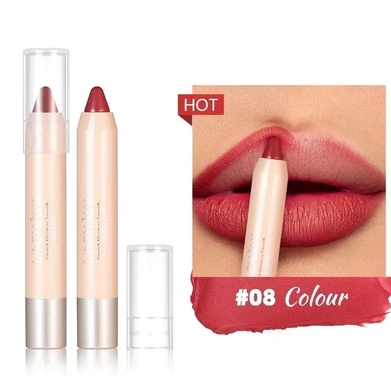  Showlu Fashion Store A08 Nude Brown Lipliner Pen Waterproof Sexy Red Matte Contour Tint Lipstick Lasting Non-stick Cup Lipliner Pen Lips Makeup Cosmetic