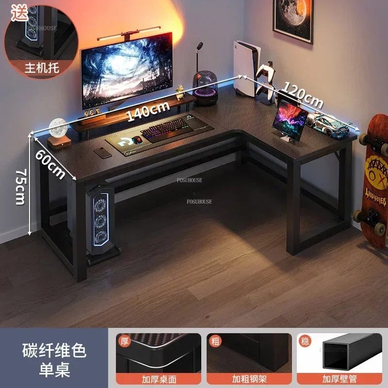 SHOWLU FASHION STORE A1 140x120cm right European Rental Room Desktop Computer Desks Creative Bedroom Furniture Corner PC Desk Durable Home Study L-shaped Office Table