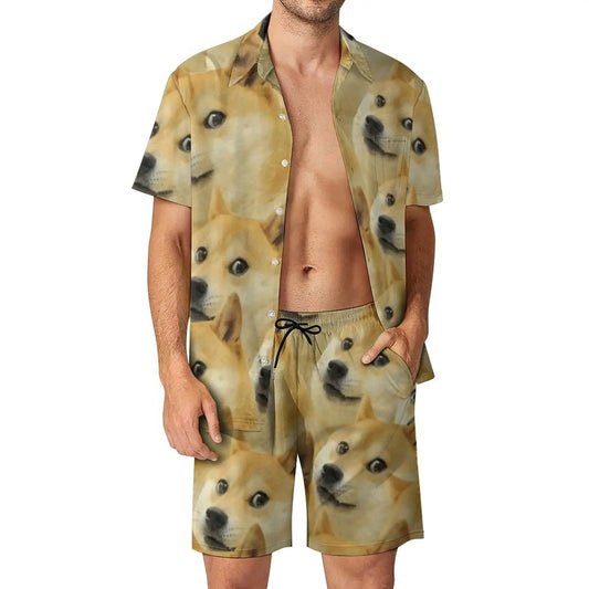 Showlu Fashion Store A19TZ0HN202341L1 / 5XL 3D-Dog Pattern Summer Set