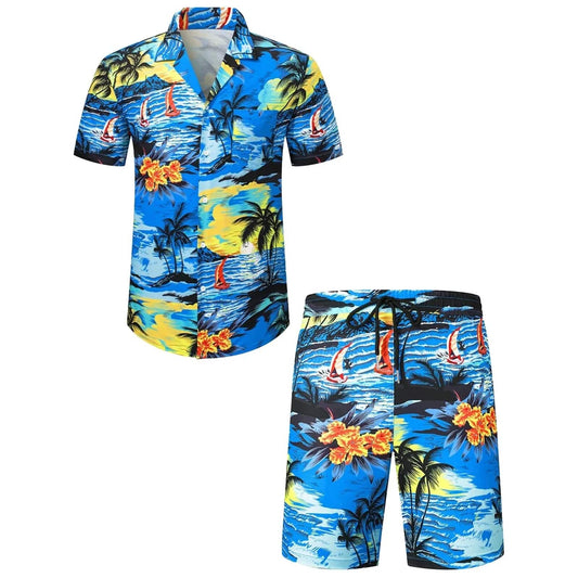  Showlu Fashion Store A19TZZ3N231417C / 4XL Luxury Hawaiian 3D-premium Print Set