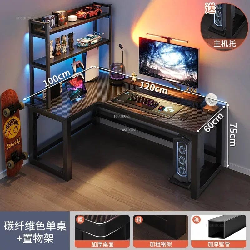 SHOWLU FASHION STORE A2 120x100cm left European Rental Room Desktop Computer Desks Creative Bedroom Furniture Corner PC Desk Durable Home Study L-shaped Office Table