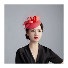  Showlu Fashion Store About 17cm in diameter / Watermelon red Dinner Party Vintage Wedding Photo Studio Watch Show Top Hat