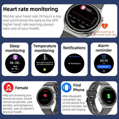 Showlu Fashion Store Accurate Measure ECG+PPG Smart Watch Men Healthy Monitoring Blood Pressure Body Temperature Sport Smartwatch For Android IOS