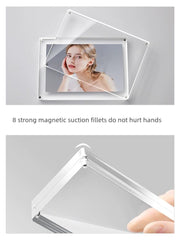 Showlu Fashion Store Acrylic Photo Frame Double-Sided Transparent Display Frame Photo and Pictures Printing Creative Magnetic Photo Frame Crystal Glass Table