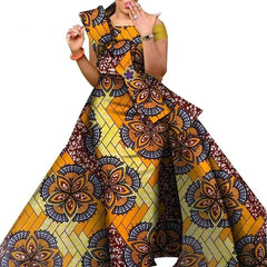 SHOWLU FASHION STORE African Dresses for Women Danshiki Traditional Skirt Fashion 100% Cotton Newest Design  Dresses for Wedding  WY4630