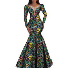 SHOWLU FASHION STORE African Women's dress Nigerian Plus Size Traditional Ankara Ladies Elegant Robe Dashiki Female formal long dresses Party Wedding