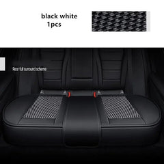 Showlu Fashion Store apple green 3D Ice Silk+PU Leather Car Seat Cover Universal Seat Protector Non-slip Cushion Luxury Car Seat Upholstery Mat Accessories