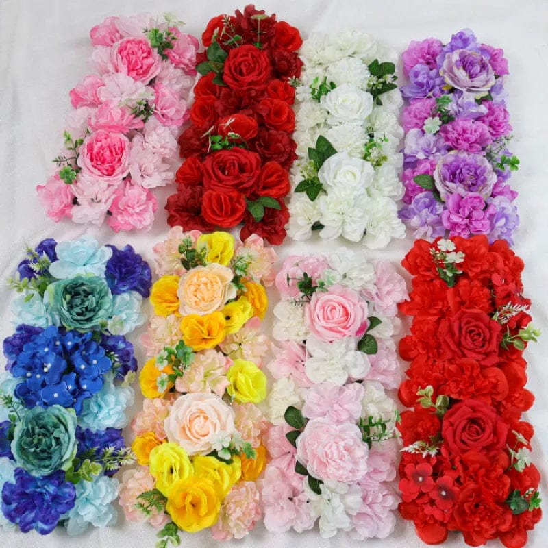 Showlu Fashion Store Artificial Flowers Row Arch DIY Wedding Birthday Party Home rose peony Wall Background Banquet Table Arrangement Decoration