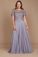  Showlu Fashion Store as  photo 1 / 6 / CHINA Elegant Chiffon Embroidered Long Dress