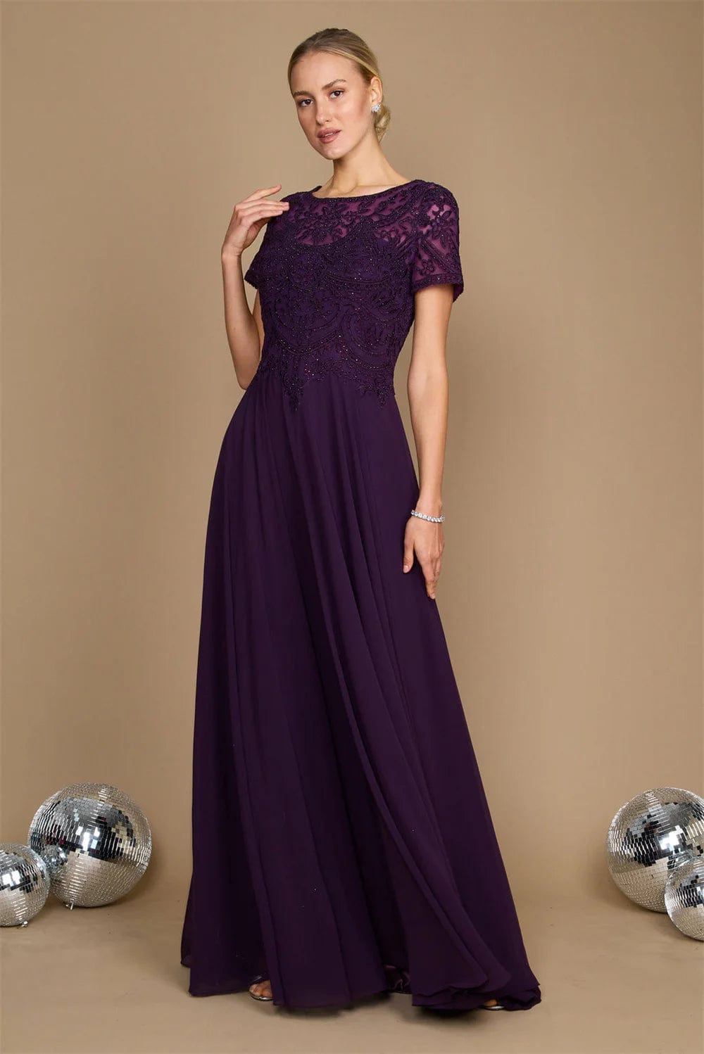  Showlu Fashion Store as  photo 4 / 22W / CHINA Elegant Chiffon Embroidered Long Dress