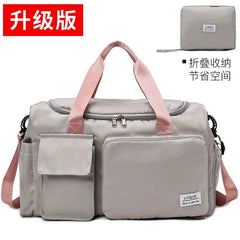 SHOWLU FASHION STORE Ash powder / Big Foldable Fashion One-Shoulder Business Trip Pending Travel Bag