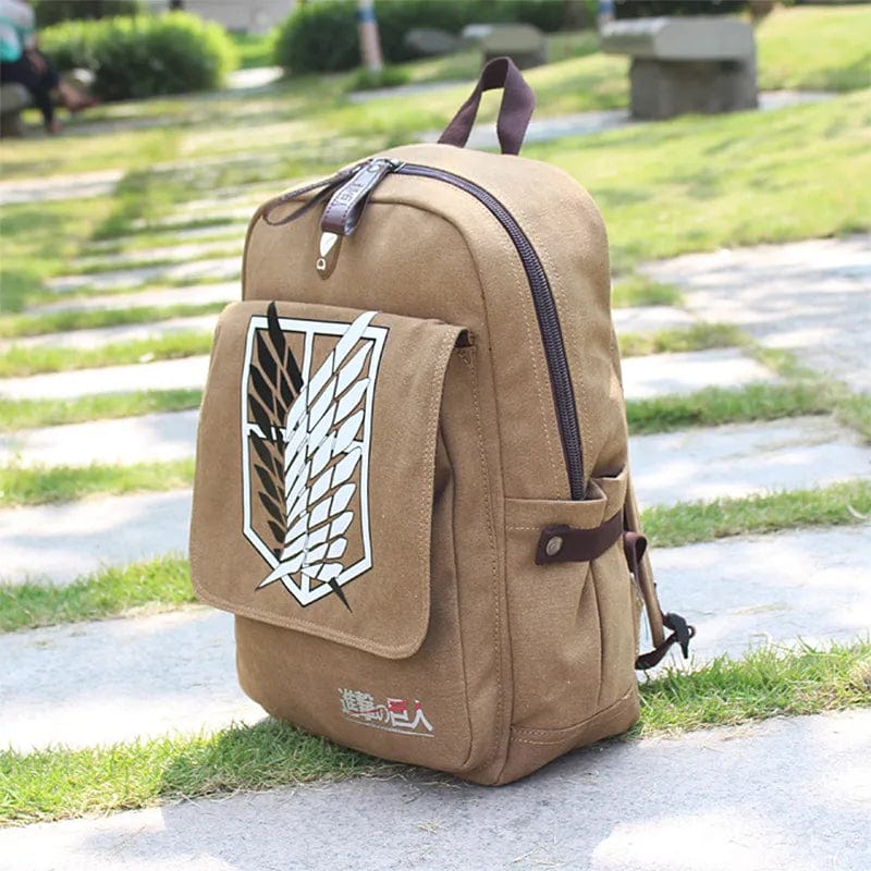 Showlu Fashion Store Attack On Titan Backpacks For Men Anime School Bag For Teenagers Canvas Laptop Back Pack Rucksack Attack Of The Titans Backpack