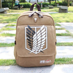 Showlu Fashion Store Attack On Titan Backpacks For Men Anime School Bag For Teenagers Canvas Laptop Back Pack Rucksack Attack Of The Titans Backpack