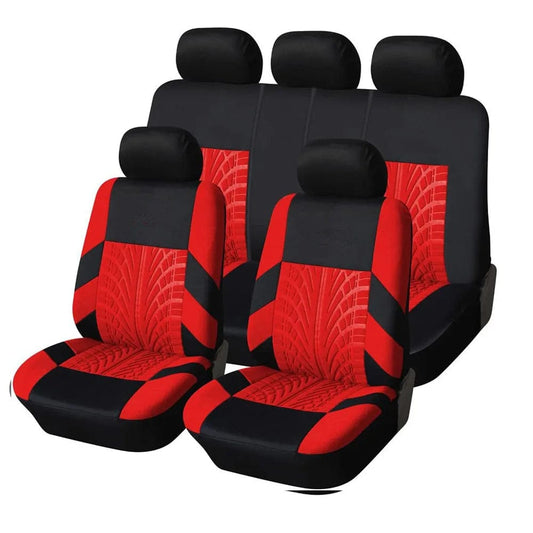 Showlu Fashion Store ATZQOU Embroidery Car Seat Covers Set Polyester Universal Fit Most Cars Truck SUV Van Front Rear Protector