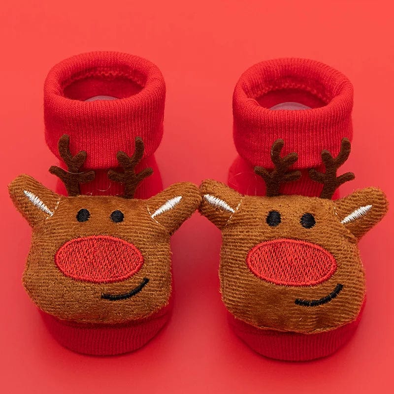 Showlu Fashion Store Autumn-2 / 0-1Years S Christmas Baby Socks Baby Boys Girls Spring Autumn Winter Anti Slip Socks Infant Newborn Soft Cotton Floor Sock Cartoon Shoes